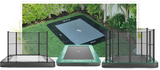 Best outdoor garden, inground trampoline, orbit flat, rectangular,  green , grey, akrobatuae,  , primus , dubai, uae, trampolines, safety net, 10x6ft, 11x8ft, 14x10ft 